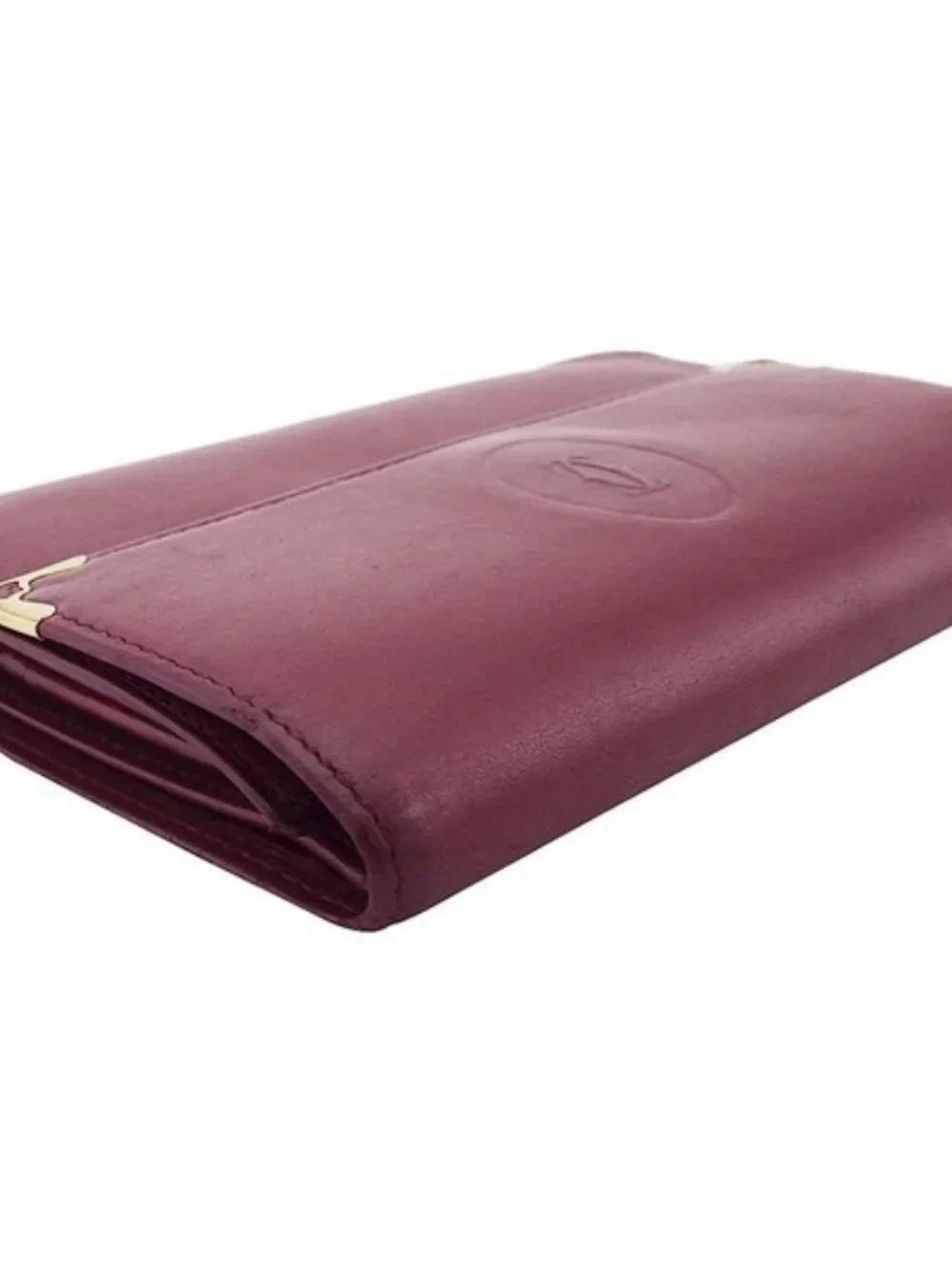CARTIER Tri-fold wallet Bordeaux gold Women Authentic secondhand - Picture 2 of 8